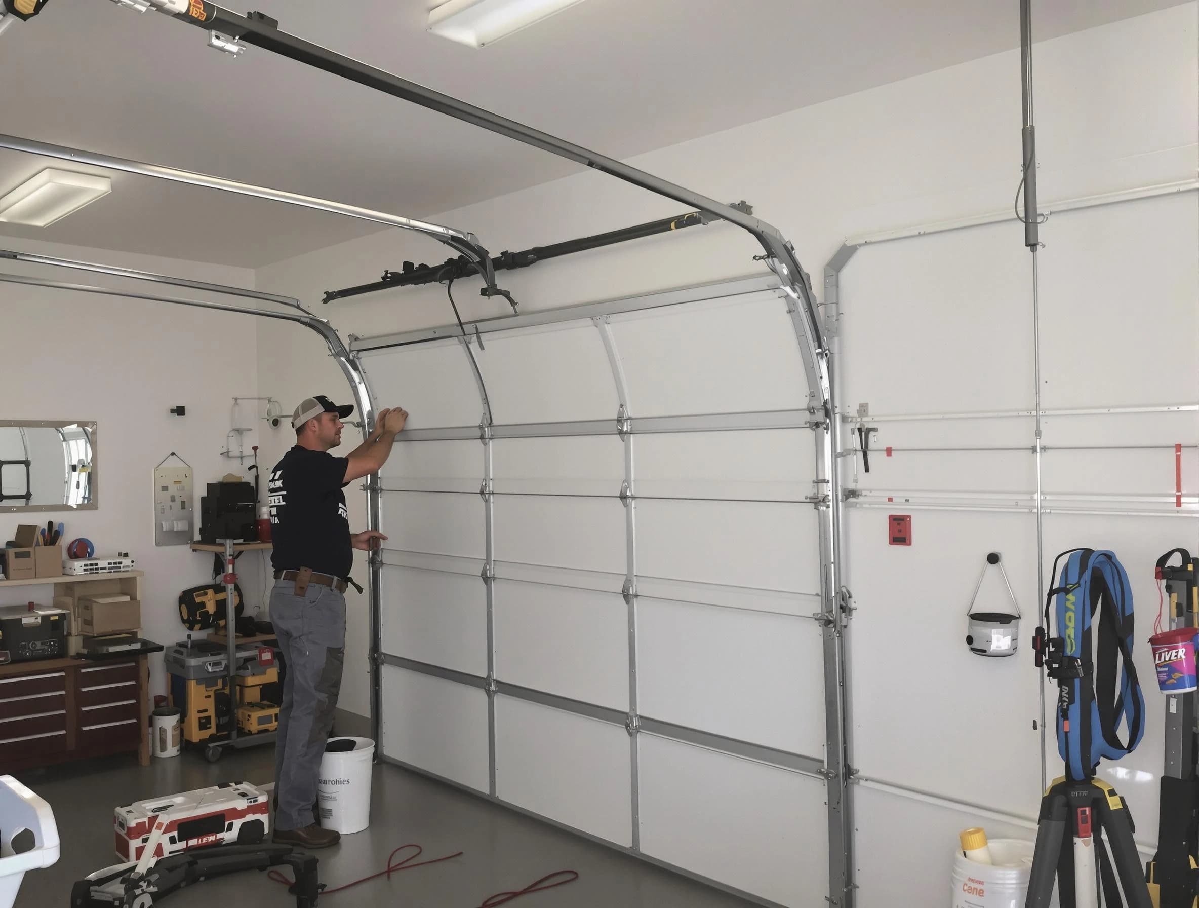 Nolensville Garage Door Repair team installing new garage door in Nolensville
